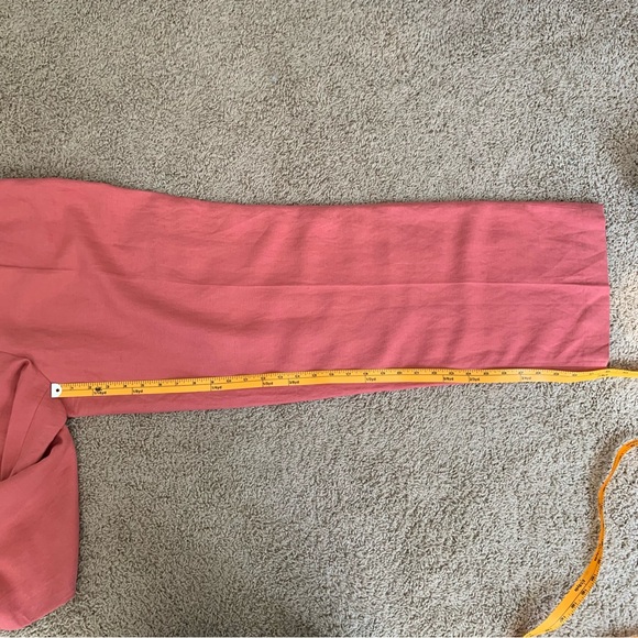 Aritzia Wilfred Effortless Linen Wide leg Pant in Warm Sienna Red Size 12 - Picture 12 of 12